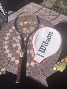 WILSON T2000 Metal Tennis Racquet 4 3/8" Grip Made In USA With Cover