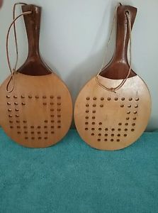TWO VINTAGE  PADDLE BALL/PADDLE TENNIS RACQUETS