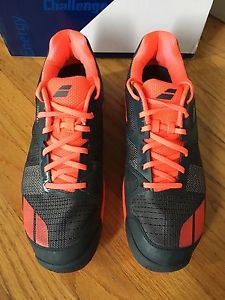 New BABOLAT Men`s Jet All Court Tennis Shoes Gray and Red Size 10