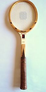 Vintage Wood Stan Smith Autograph Tennis Racquet  - Wilson