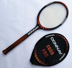 Vintage DONNAY Borg Pro Original Wooden Light 4 Tennis Racquet Leather Grip