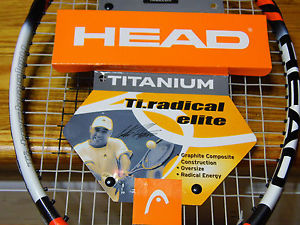 NEW HEAD Ti Radical Elite Oversize Racket Andre Agassi Racquet MINT Excellent