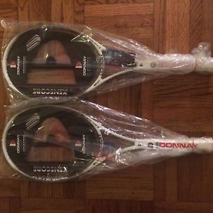 TWO (2) DONNAY X-DUAL SILVER LITE EXTENDED 99 MIDPLUS RACQUETS (4 1/4) New Frame