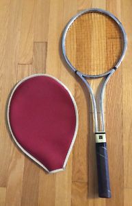 Vintage Pro Steel Tempered R M Tennis Racket w Zippered Red Cover Sport 5-800