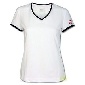 Fila Mujer Tenis Camiseta camiseta deportiva Renja blanco