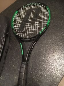 Prince Air O Beast Emerald with Great Strings 4 3/8 Grip Tennis Racket