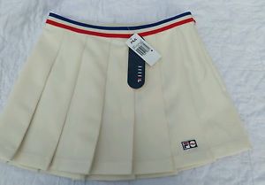 NEW WITH TAG VINTAGE FILA BJORN 'SETTANA' PLEATED TENNIS SKIRT SEWN LOGO- MEDIUM