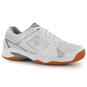 Dunlop Indoor Womens Shoes Trainers White/Silver Sneakers