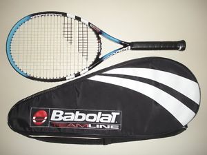 BABOLAT PURE DRIVE TEAM OS 110 TENNIS RACQUET 4 1/4  27.5" (NEW STRINGS)