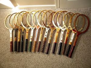 VINTAGE LOT of 15 Wood Tennis Racquets Rackets - Sedgman Kramer King - Wilson