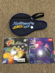 Table tennis racket with Two Free new Rubbers