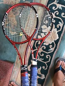 2 x Head Flex point Prestige MidPlus Tennis Racquet 4 1/2 Grip String Synthetic
