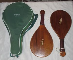 Vitesse By Brookstone Paddles Rackets Hand ball Racquetball & Case 3 pc Used Set