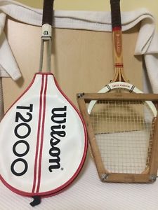 Vintage Tennis Racquet Wilson T2000 Dunlop Maxply Fort