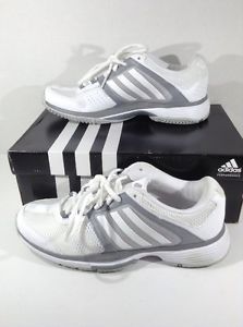 ADIDAS Womens Barricade Club White Athletic Tennis Shoes Size 7.5 ZD-526