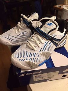 Babolat Propulse 4 White/Blue Mens Size 8 Tennis Shoe New w/ Box