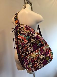 Vera Bradley Tennis Sling Backpack Bag Plum Crazy NEW W/O TAGS