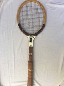 WILSON Chris Evert Autograph 4 1/2" Vintage Tennis Racquet Wood Money Back