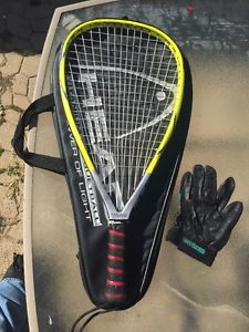 Head Ti.185 XL Titanium Alloy Raquetball Racket Used With Case And Glove