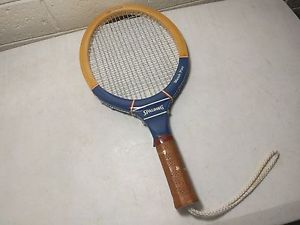 PADDLEBALL RACKET - VTG Wooden SPALDING Blue Match Play Paddle racquetball wood
