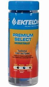 Ektelon Premium Select Racquetballs 3 ball Can