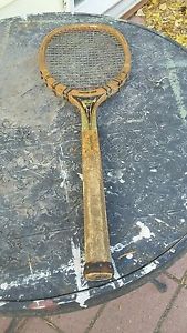 ANTIQUE WRIGHT DITSON WOODEN TENNIS RACKET, DAVIS CUP, 26.5" LONG