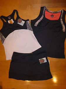 New Bolle Women's 3pc Tennis Tops and Skort Set Size XL