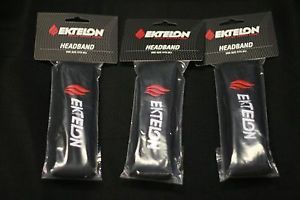 Ektelon RACQUETBALL SWEATBAND HEADBAND BLACK. THREE SETS