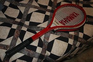 Yamaha YFG 30 Tennis Racket Red 4 3/8 Grip Fiberglass Vintage 1970