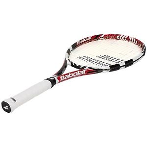 Babolat Drive 100 sq.in Tennis Racquet  4 1/2 Strung w Babolat Exel + case