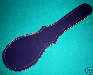 USA Hand crafted Leather Paddle, Purple Patent Wing Brush, 50 shades of grey