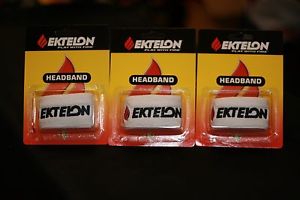 Ektelon RACQUETBALL SWEATBAND HEADBAND WHITE. THREE SETS