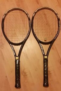 2 Wilson Hyper Hammer 5.3 Strung Tennis Racket (Black/White, 4 1/2)