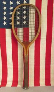 Vintage Belleview Antique Wood Tennis Racquet Spalding early 1900s Great Display