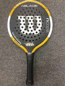 Wilson nCode nBlade 4 1/4 Platform Tennis Paddle (racket racquet True Grit 395g)