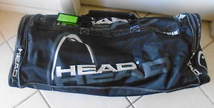 FRED STOLLE MONOGRAM HEAD TOUR TEAM BLACK/GREY/SILVER TENNIS BAG -28"x10"x14"