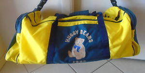 FRED STOLLE'S MINT 'HUGGY BEARS 1999' YELLOW / BLUE TENNIS BAG -29"x13"x14"