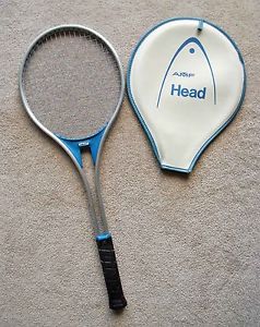 Vintage aluminium HEAD AMF Tennis Racquet small head 9.5" across, Includes cover