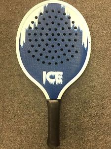 Viking Ice 4 1/4 Platform Tennis Paddle (racket padel 400g pop blue white grit)