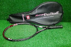 Wilson Hyper Carbon ProStaff Stretch 5.0 4 5/8" 110 New Strings & Over Grip