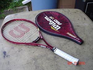 Wilson Pro 110 Super High Beam BGeta Gel Tennis Racquet 4 1/4 w Pro Overwrap