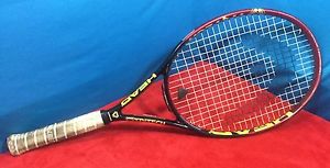 Head Titanium Technology TriTech Oversize Tennis Racket Raquet 4 1/2 Red, Black