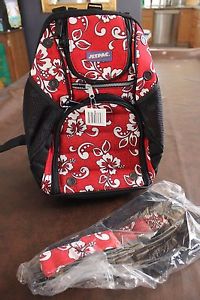 JETPAC LIFE IS TENNIS BAG RACKET BACKPACK SLING BAG NEW W/TAGS RED WHITE FLORAL