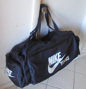 LARGE 1980's /1990's CLASSIC BLACK NIKE TENNIS BAG 33" x 15" x 14" SOFT TO TOUCH
