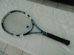 BABOLAT PURE DRIVE +,USED,FAIR CONDITION,HEAD SIZE 100 SQ.IN.,GRIP 4 1/2