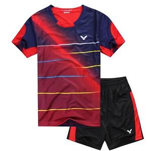 2016 Tennis men's Tops table tennis clothing Set T-shirt+shorts 2107