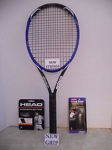 Prince Turbo Shark MP 100 Tennis Racquet 4 1/4 - NEW STRINGS/GRIP