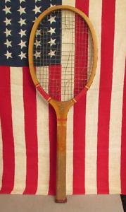 Vintage 1940s Lenox Wood Tennis Racquet E.Kent Co. Great Display! Davega Sports