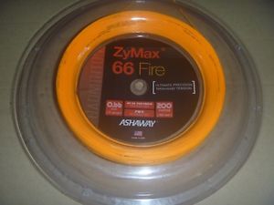 Ashaway Zymax 66 Fire 200m (ORANGE) Reel  badminton racket string FREE shipping