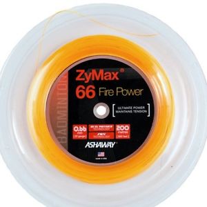 Ashaway Zymax 66 Fire POWER 200m (ORANGE) Reel badminton racket string FREE ship